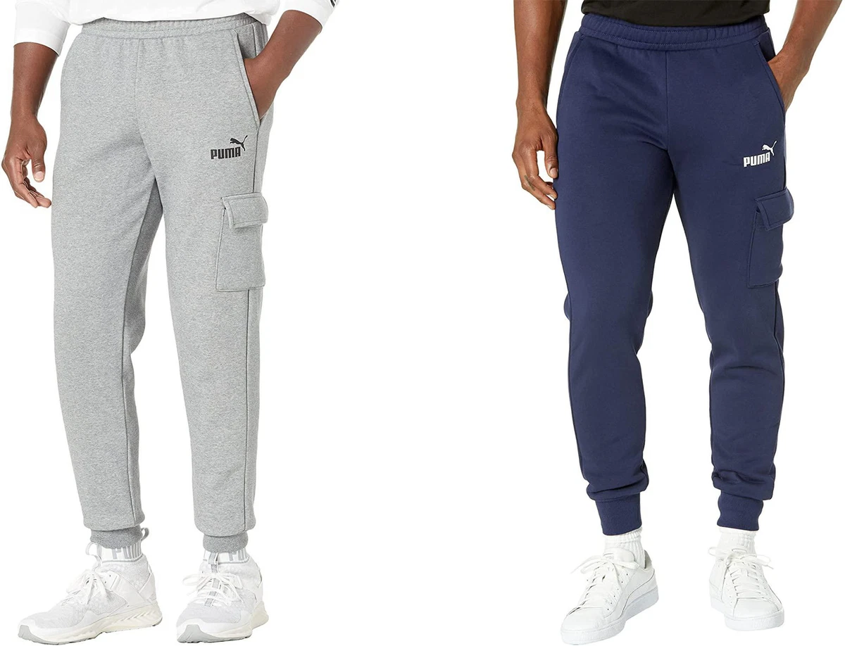 PUMA Men's Essentials Closed-Leg Cargo Sweatpants