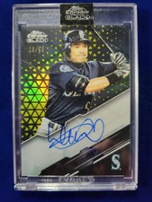 🌟 2020 TOPPS CHROME BLACK ICHIRO SUZUKI ON-CARD AUTO GOLD REFRACTOR #/50 SEALED