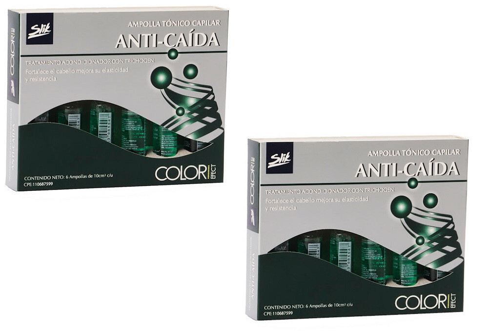 12 Ampollas Capilares Slik Anticaida para fortalecer el cabello y la elasticidad