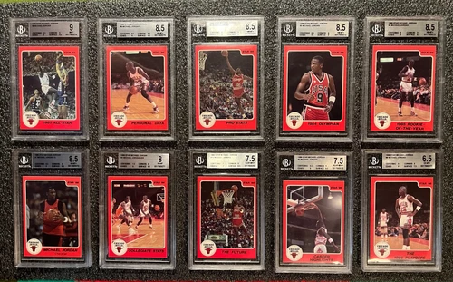 Michael Jordan 1986 Star - 10 card Set with BGS Graded High - Ex-Mint or Better
