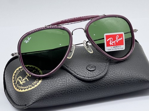 Ray-Ban Aviator occhiali da sole RB 3428 Road Spirit 54-18 viola con lente verde - Foto 7 di 14