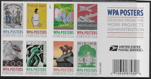 US-Scott-5180-89b-DOUBLE-SIDED-Booklet-Pane-Plate-P1111-2017-WPA-VF-MNH
