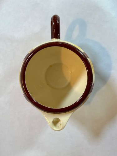 Cream & Sugar Vernon Ware Vernonkilns Organdie Yellow Brown Plaid w/ Lid Vintage - Picture 4 of 10