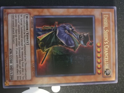 Yugioh GLAS-DE032 Enishi, Shiens Kanzler ULTRA RARE 1. Auflage siehe Bilder