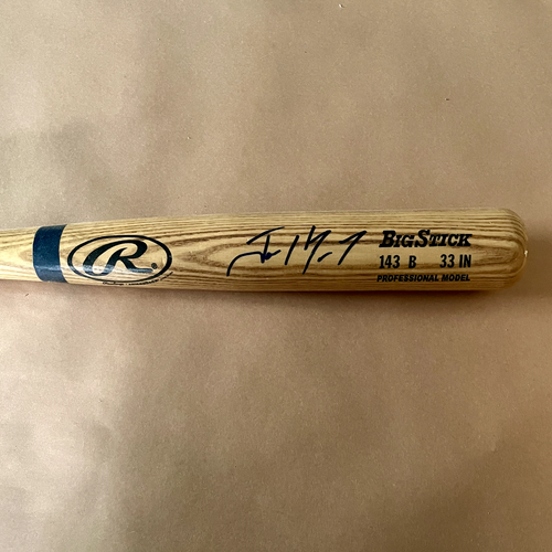 JONNY GOMES Game Used BAT Autographed Tampa Rays Cracked Baseball MLB Rawlings