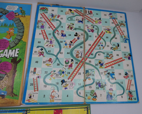 x3 Disney Game Boards 1970's Yogi Bear Goofy's Maze Donald Duck Snakes & Ladders - Picture 4 of 22