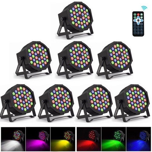 1-8Pack RGBW Stage Beam Lighting 36 LED DMX PAR Lights DJ Disco Party Show Lamp - Picture 2 of 17