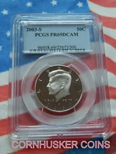 2003-S KENNEDY HALF DOLLAR PCGS PR69DCAM ~ BRIGHT MIRROR SURFACE  👀