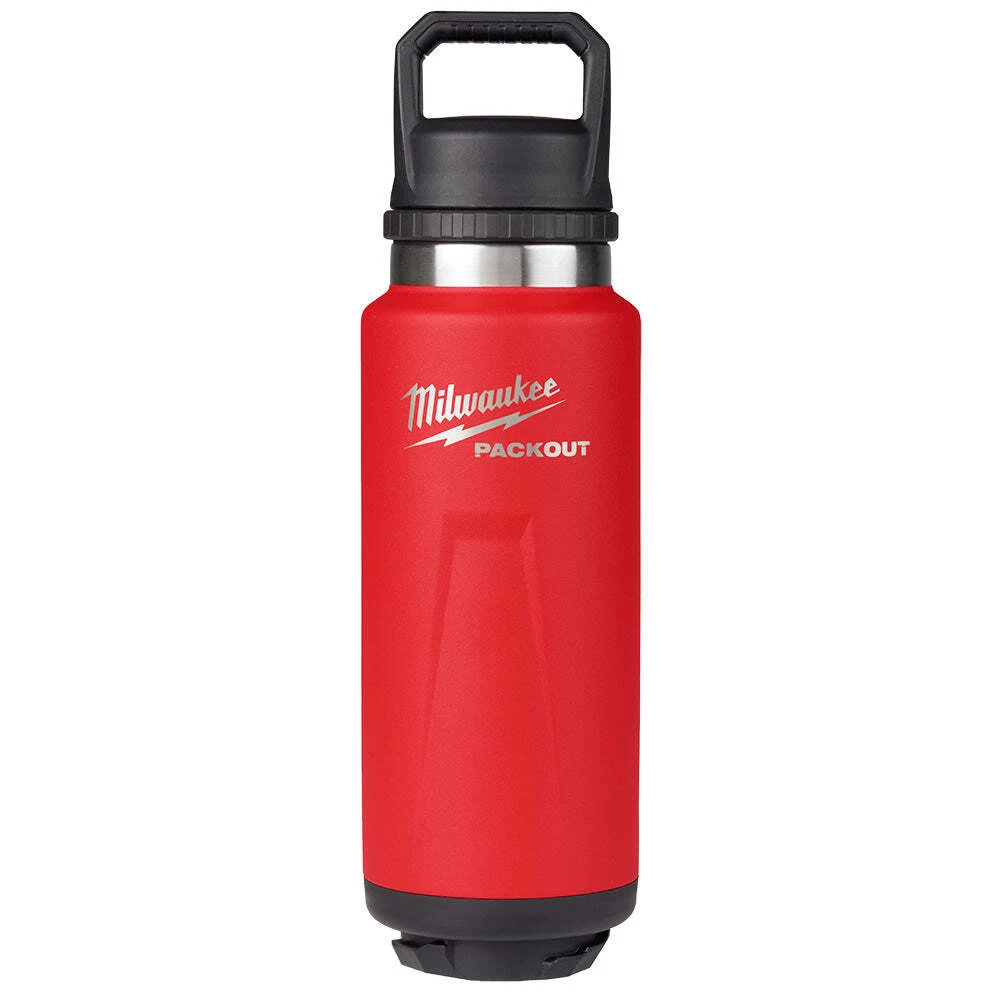 Milwaukee 48-22-8397R PACKOUT 36oz Red Insulated Bottle with Chug  
