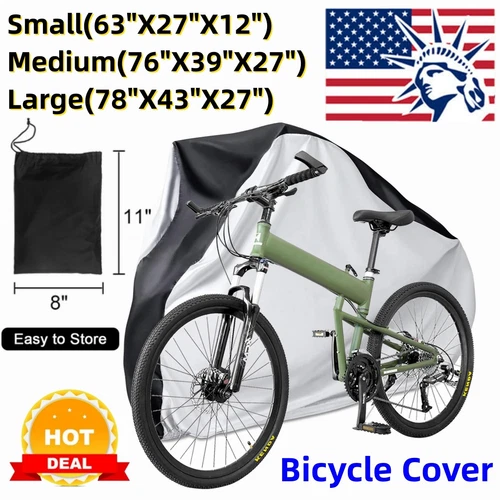 Waterproof Bicycle Cover Outdoor Rain Sun Dustproof Bike Protector with Buckle