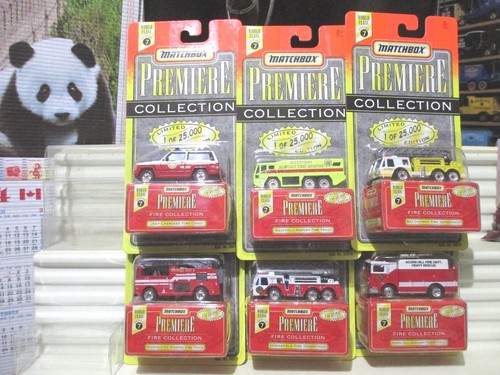 Matchbox 1997 Premiere World Class #7 SIX FIRE Trucks New in Mint Boxes ...