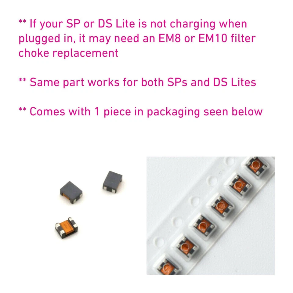 EM8 EM10 Filter Choke Coil for Nintendo DS Lite & GBA SP - Essential Repair Part - Image 2 of 4