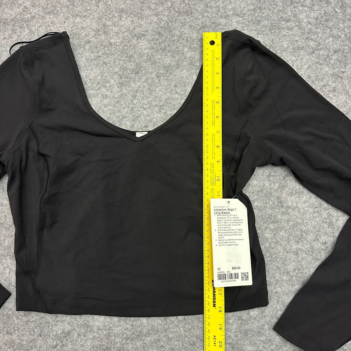 Lululemon Align Long Sleeve BLK Black Size 12 New | eBay Lululemon Align Long Sleeve BLK Black Size 12 New | eBay