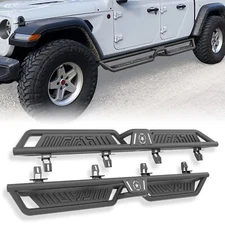 Running Boards Nerf Bars Step Plates Fits For 2020-2025 Jeep Gladiator JT 4-Drs
