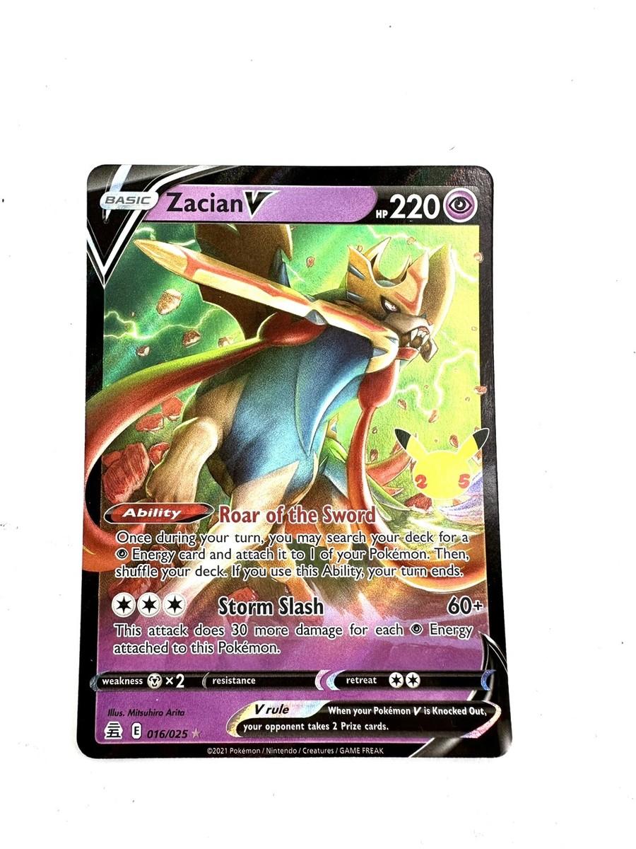 Zacian V 016/025 Celebrations Pokemon TCG - Ultra Rare Holo NM