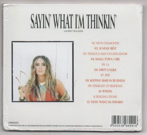 Lainey Wilson Sayin' What I'm Thinkin' CD Small Town Girl - Picture 2 of 2