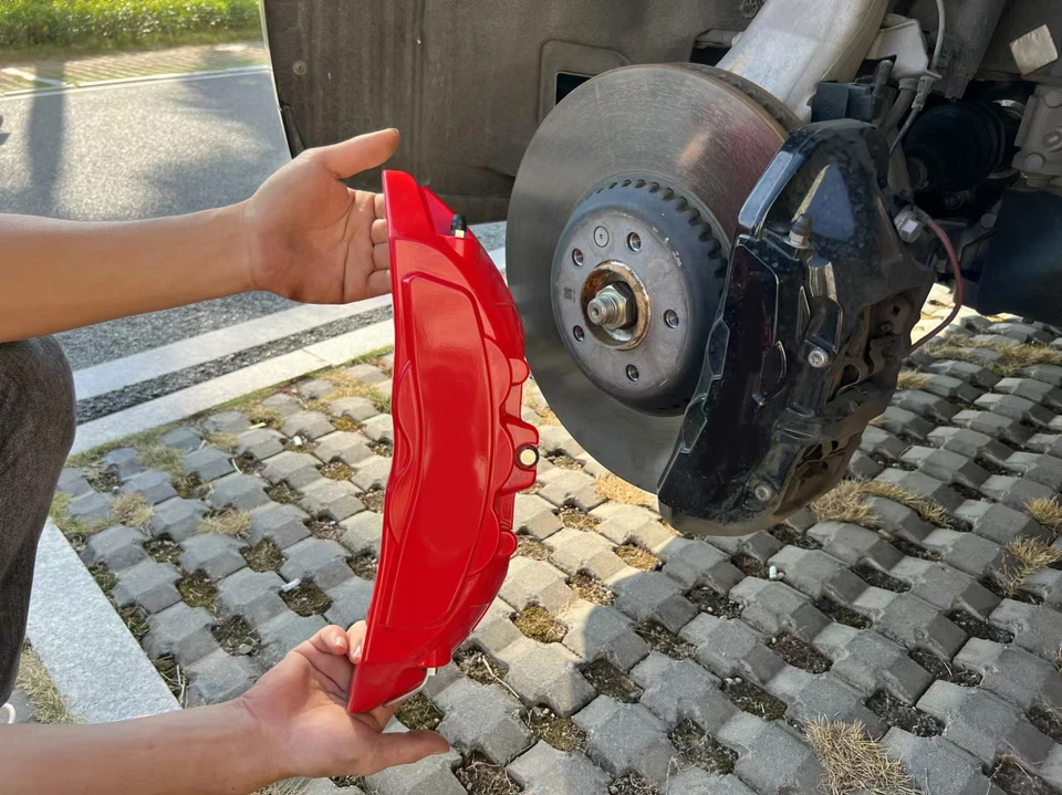 Fit Land Rover /Range Rover /HSE/Base/Sport P400 Red Aluminum Caliper Cover 4Pcs Foto 4 de 4