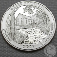 2017-S BU OZARK RIVERWAYS MISSOURI NATIONAL PARK QUARTER - PROOF CAMEO GEM