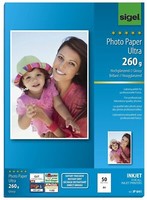 Sigel® IP641 Inkjet Fotopapier Ultra - HochgläNzend, 260 G/Qm, 50 Blatt