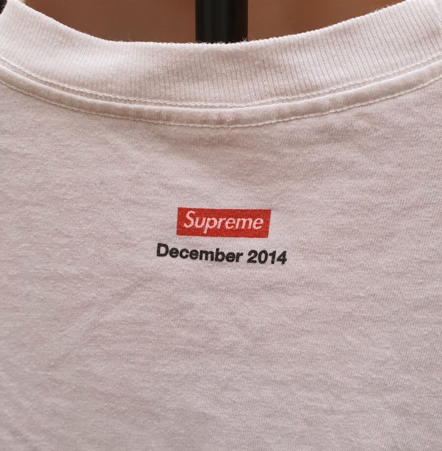 FW14 Supreme Silent Night Tee size M medium white T-shirt 
