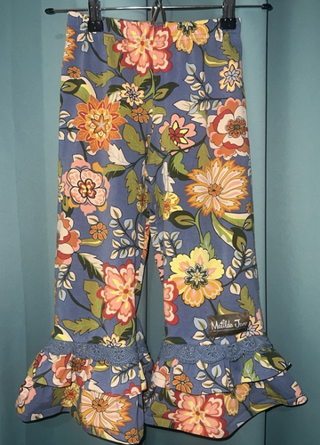 Matilda Jane Floral Garden Big Ruffle Pants Girls size 6
