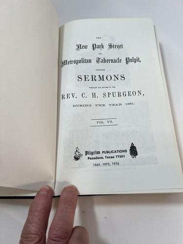 The Metropolitan Tabernacle Pulpit Volume 7 1861 by C. H. Spurgeon Pilgrim Pub. - Bild 9 von 15
