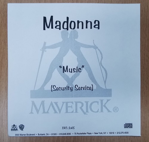 MADONNA CD Music 1 Track Pre-production 'In-House' REFERENCE CD PROMO V Rare - Picture 10 of 12