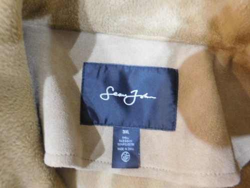 sean john jacket 3XL Beige Y2K Vintage Mens Bomber Zip Retro hip-hip grunge - Picture 9 of 14