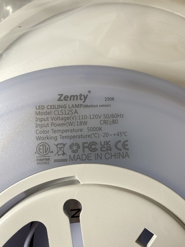 Zemty 2 Pack LED Flush Mount Ceiling Light, 9 inch 18W White - Picture 5 of 9