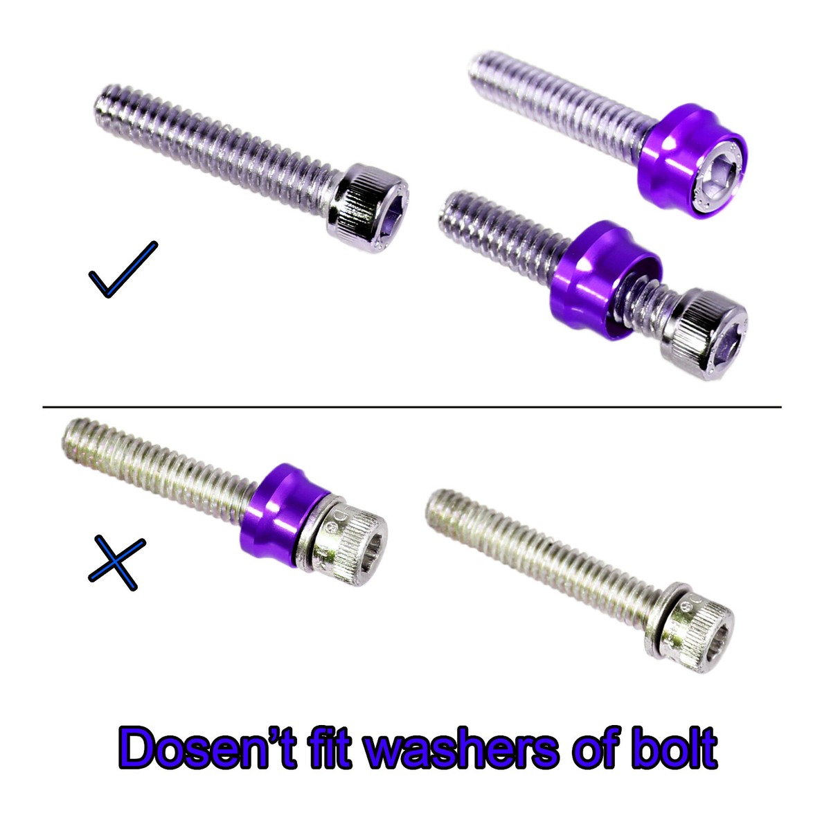 66X Purple Engine Bolt Topper Caps Cover For Harley Street
