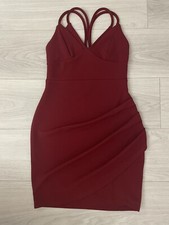 Bodycon mini dress burgundy PRETTYLITTLETHING Size 10