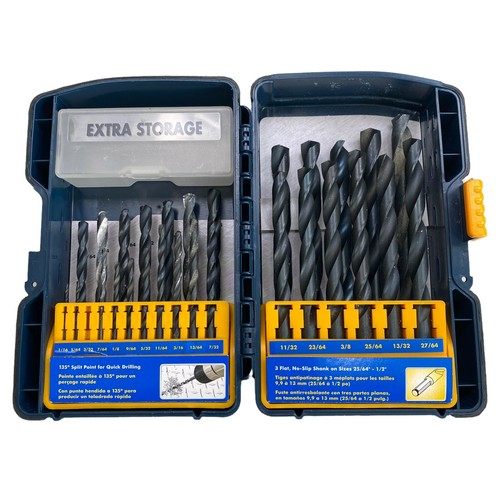 Ryobi Black Oxide Index Drill Bit Set (29-Piece) for Use on Plastic, Wood, and Metal A10d29g