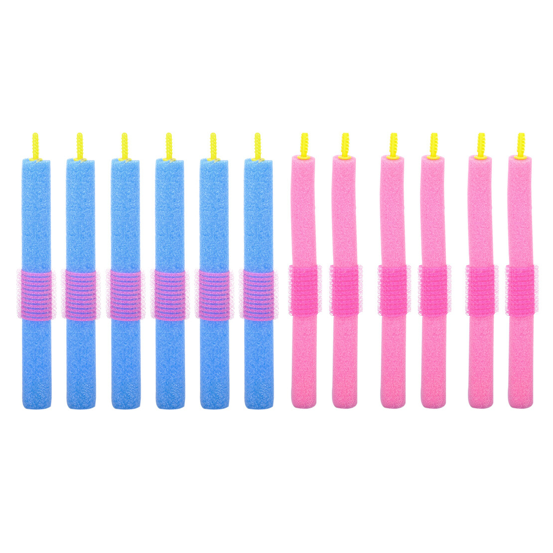 12x Foam Sponge Hair Rollers Curlers Maker Bendy Twist Cling Strip Soft jd eBay