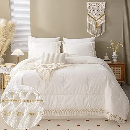 White boho comforter deals