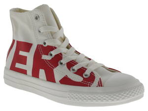 Scarpe Converse All Star Hi bambino megalogo rosso in tessuto alte con lacci  | eBay