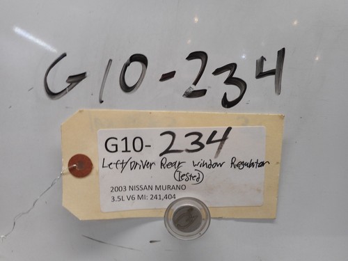 2003 NISSAN MURANO LEFT DRIVER REAR WINDOW REGULATOR TESTED - Picture 6 of 6