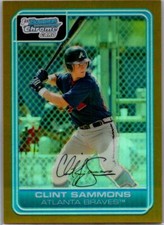 2006 Bowman Chrome #BC39 Clint Sammons Prospects Gold Refractors