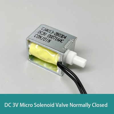 12V DC 2-Position 3-Way Mini Electric Solenoid Valve - For Air/Gas Control, Low Power, 0-600mmHg
