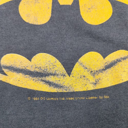 Vintage 80s Batman Logo Shirt Youth Black Tropix Zone Single Stitch - Picture 2 of 9