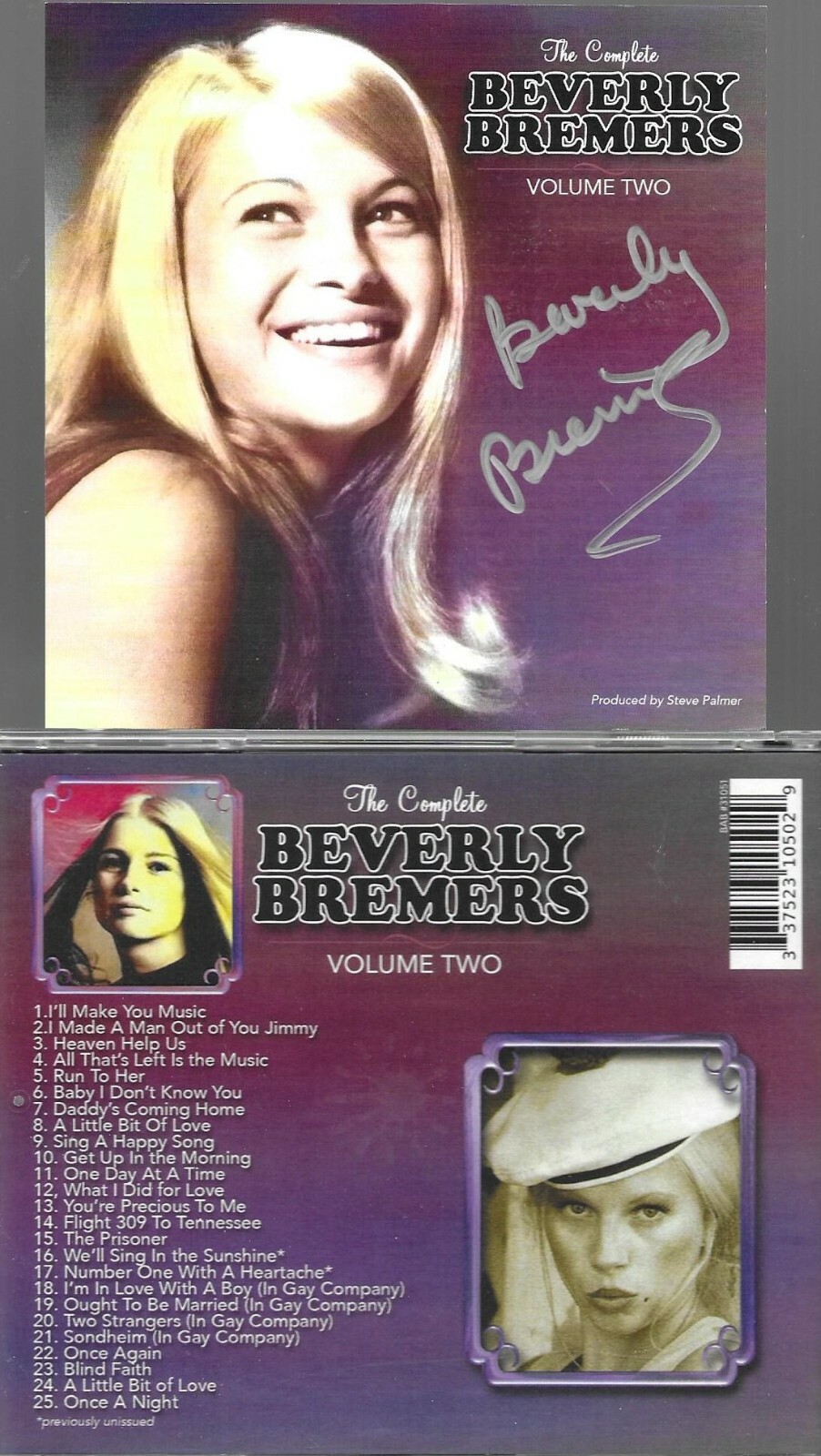 BEVERLY BREMERS-COMPLETE RECS V. 2-"WHAT I DID FOR LOVE"-CD AUTOGRAPHED ...