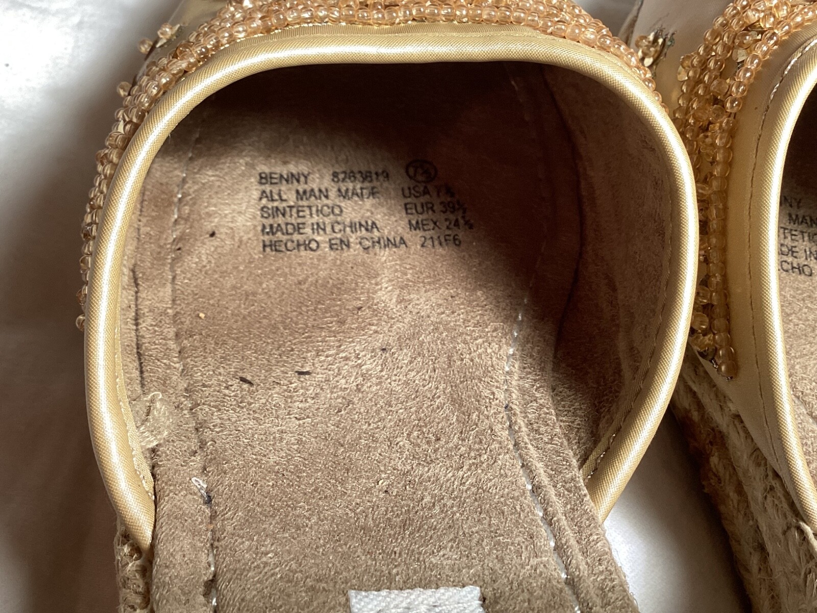 PANTOFOLA D’ORO no bounds ciabatte donna zeppa sandalo oro abbagliato slip on scarpe punta chiusa