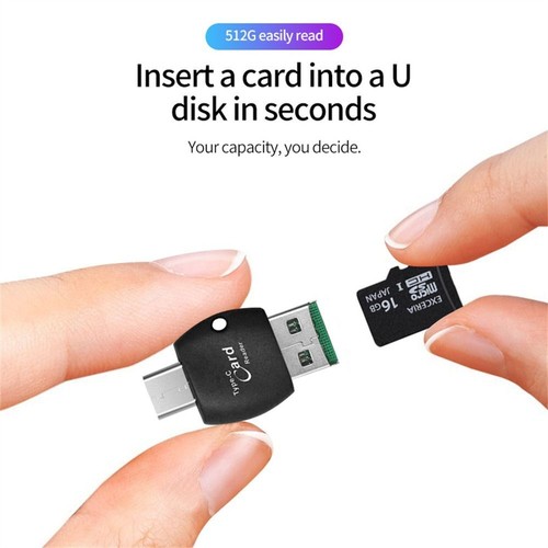 SD/TF Card Memory Card Reader USB Adapter USB Connector Type C Card Reader - Photo 4/10