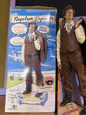 NAPOLEON DYNAMITE TALKING DOLL In Brown Suit 13 Inch High