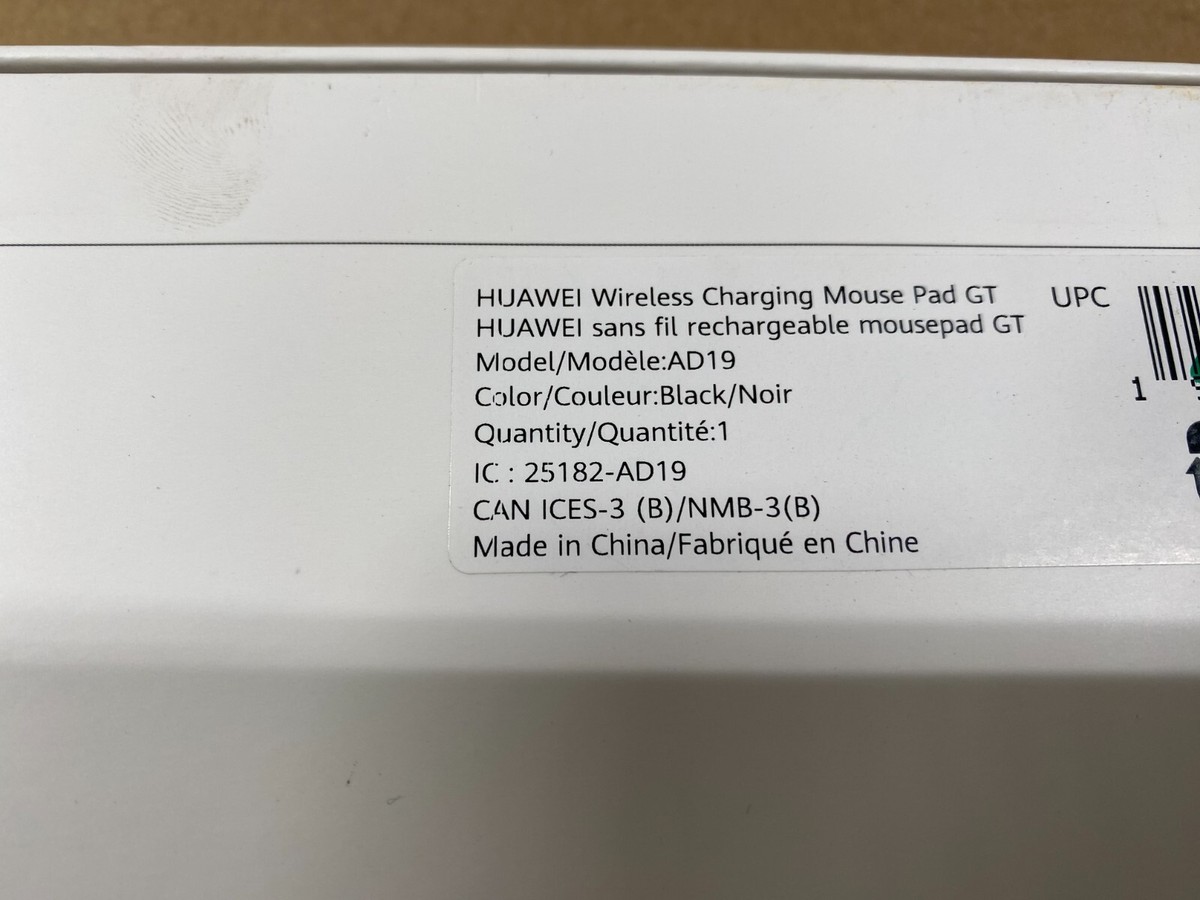 HUAWEI Wireless Charging Mouse Pad GT AD19 - Open Box