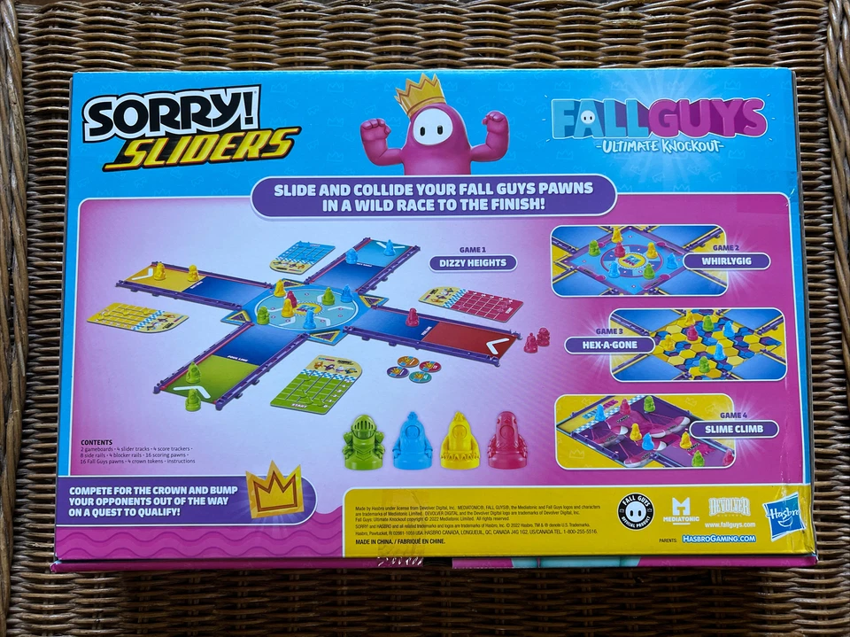 Hasbro Sorry! Fall Guys Ultimate Knockout Game Sliders Board Game 8+ Gaming - Image 2 of 3