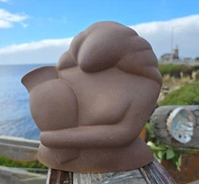 Vintage Donna Polseno Mother Earth Goddess Statue Pottery Vase Signed