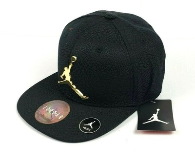 black and gold jordan snapback