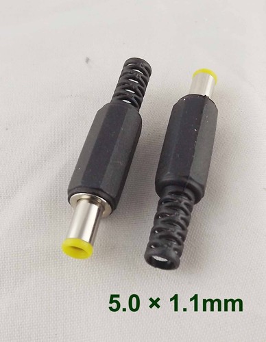 5.0mm x 1.1mm DC Power Cable Male Plug Connector Adapter Plastic CCTV Charger - Picture 2 of 6