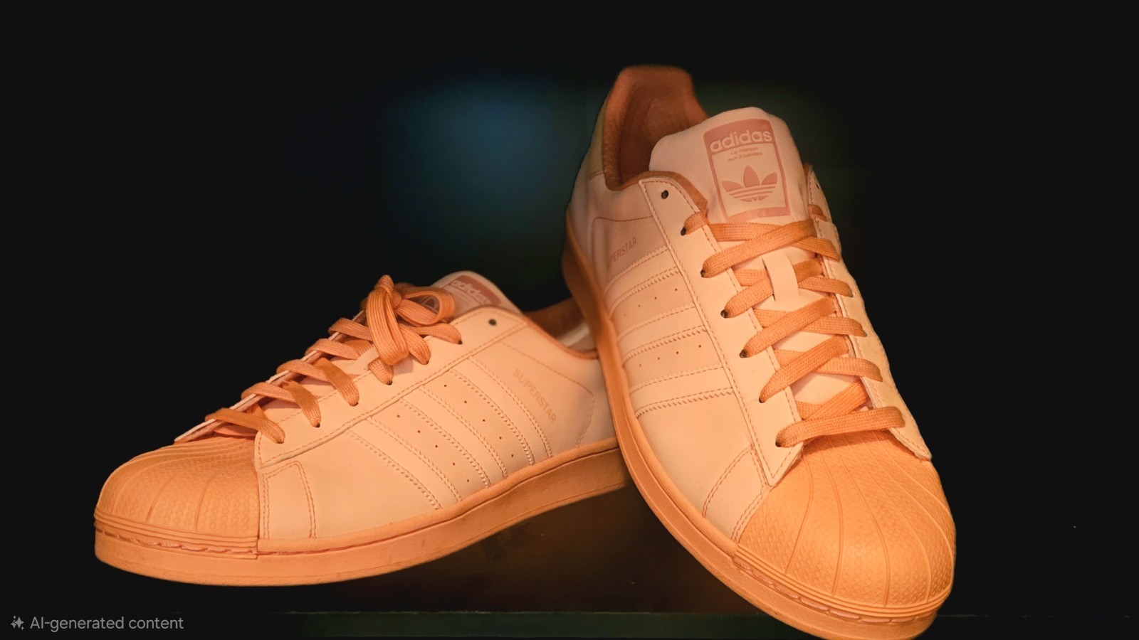 vibrant orange color Adidas Superstar Mens Sneaker size 13