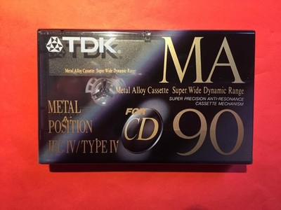 TDK MA 90 METAL POSITION TYPE IV BLANK AUDIO CASSETTE TAPE OVP